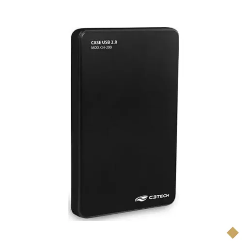Case para HDD/SSD 2.5″ SATA para USB 2.0 CH-200BK Preto - C3Tech