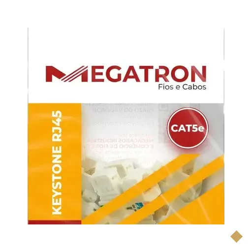Conector Keystone Jack Megatron Cat.5e U/utp 8 Vias Rj45 Pacote Com 8un