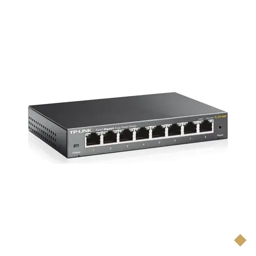 Switch TP-Link 8-Portas Gigabit Gerenciável Desktop TL-SG108E