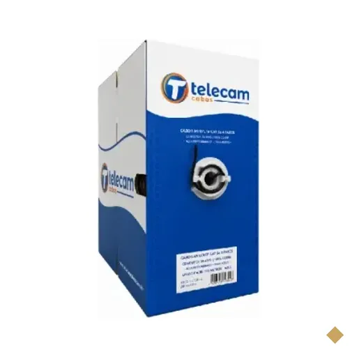 Cabo De Rede Telecam Cat 5e U/utp Int/ext 4p 24awg 305m 100% Cobre Preto