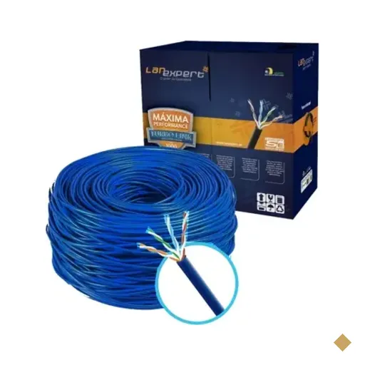Caixa Cabo De Rede Azul Lan Expert Cobre Cat5e Anatel 30m