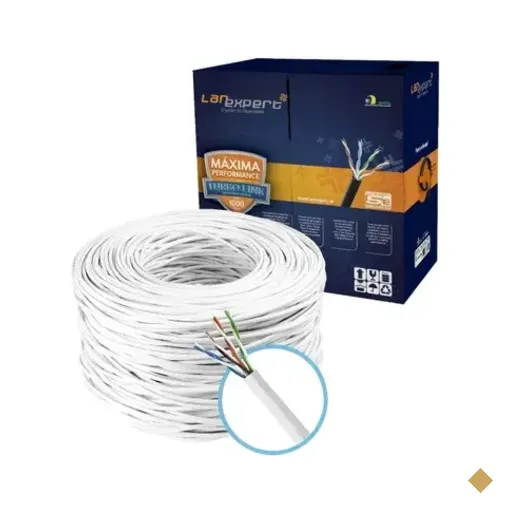 Caixa Cabo De Rede Branco Lan Expert Cobre Cat5e Anatel 30m