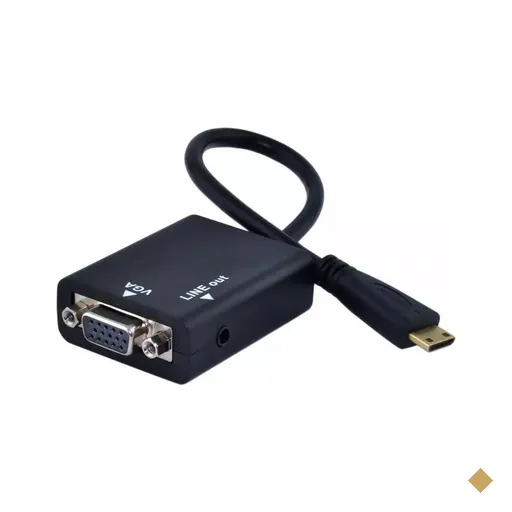 Adaptador HDMI para VGA com Áudio P2 Preto