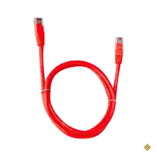 Cabo De Rede Utp (patch Cord) Rj45 Cat 6 - 5 Metros - Vermelho - Plus Cable Pc