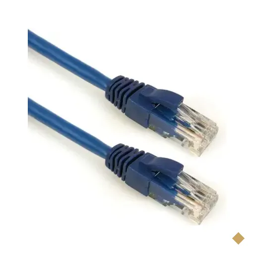 Cabo De Rede Patch Cord Rj45 Cat 6, 1.5 Metros, Azul - Plus Cable Pc