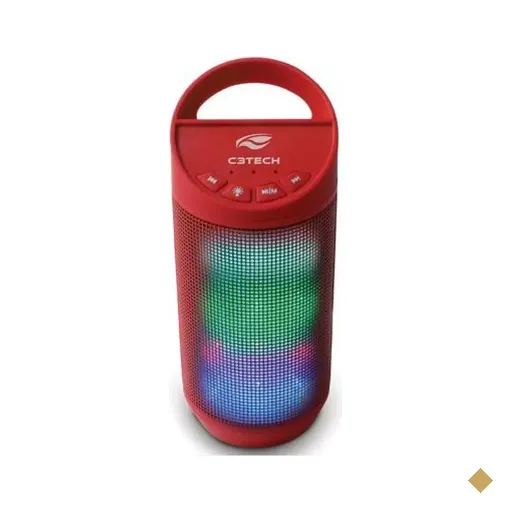 Caixa de Som C3TECH Speaker Bluetooth BEAT Vermelha