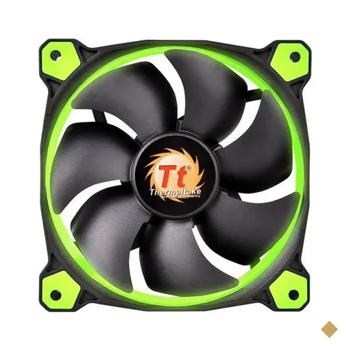 Fan Cooler Thermaltake Riing 140mm Radiator Fan Led Green 1500rpm