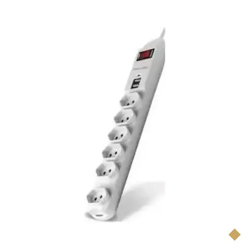 Filtro de Linha 6 Tomadas e 2 USB Preto WI251 - Multilaser 