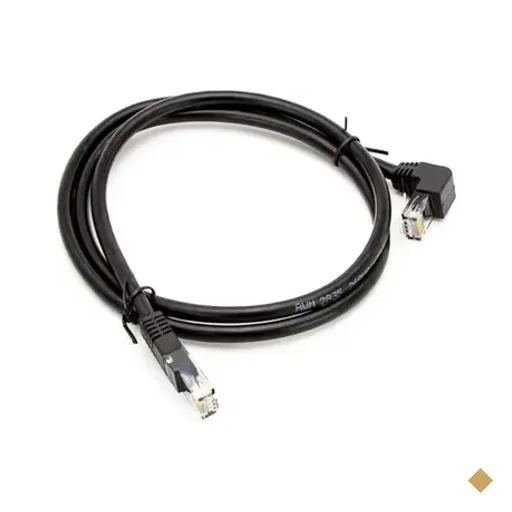 Cabo De Rede Cat6 Plug De 90º Graus Para Baixo - 5 Metros