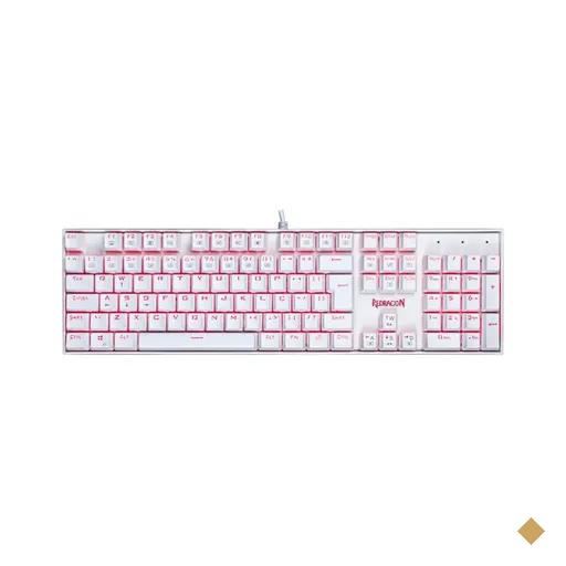 Teclado Mecânico Redragon Mitra Lunar White com Switch Mark.II DIY Red ABNT2