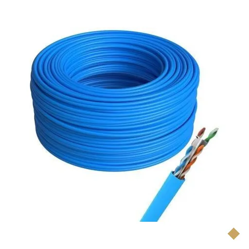 Cabo De Rede Cat6 Cobre Utp 4 Pares Azul 150 Metros Gigabit