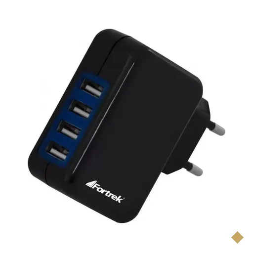 Fonte de Energia Fortrek USB 4 Portas 4,2A UPS-101BK Preto