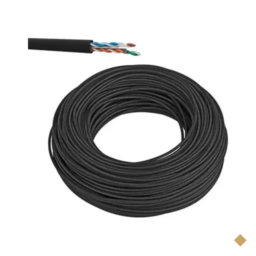 Cabo De Rede Cat6 Cobre Utp 4 Pares Preto 50 Metros Giga