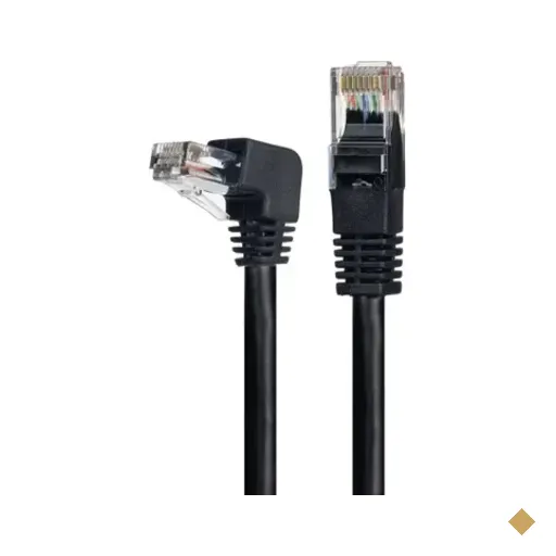Cabo De Rede Patch Cord Cat6 Com Plug De 90º Graus Para Baixo 5 Mt