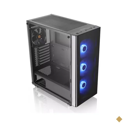 Gabinete Thermaltake V200 TG RGB, Lateral em Vidro Temperado, Mid Tower Black