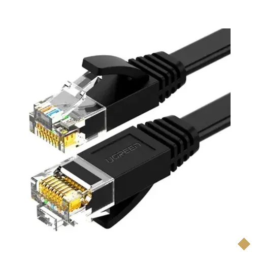 Cabo Ethernet Lan Plano Ugreen Cat. 6 De 0,5 M Preto (nw102)