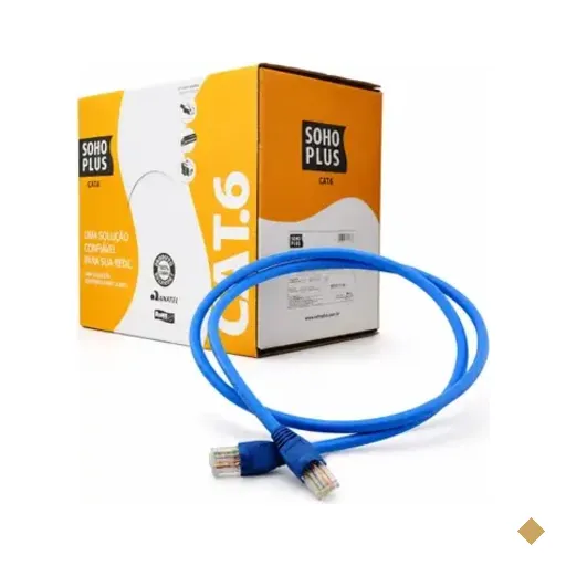 Cabo De Rede Cat6 25 Metros Furukawa Sohoplus Azul Patch Cord