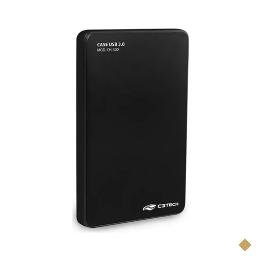 Case para HD/SSD 2,5″ SATA para USB 3.0 CH-300BK Preto - C3Tech