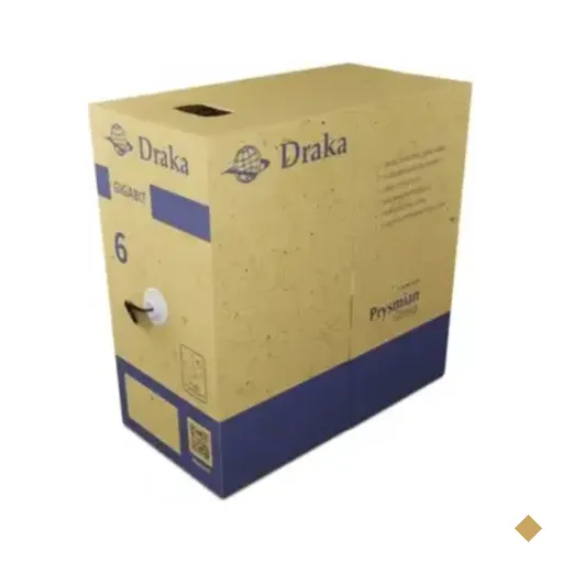 Cabo De Rede Cat6 Draka Prysmian 305m Cmx Cinza Utp 4p Gigabit Lszh 23awg 250mhz