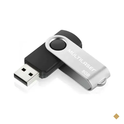 Pendrive Multilaser 8GB Twist USB 2.0 Preto