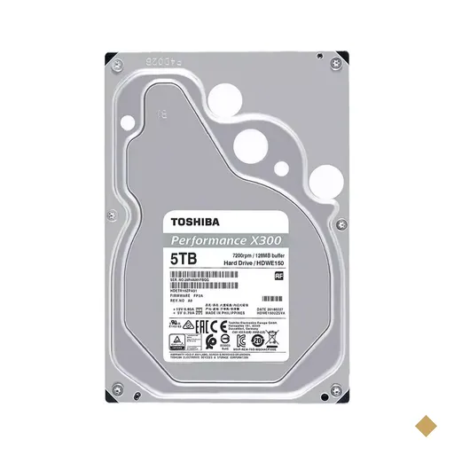 Toshiba 5TB X300 Series 7200RPM 128MB 3,5″ SATA 6.0GB/s HDWE150XZSTA
