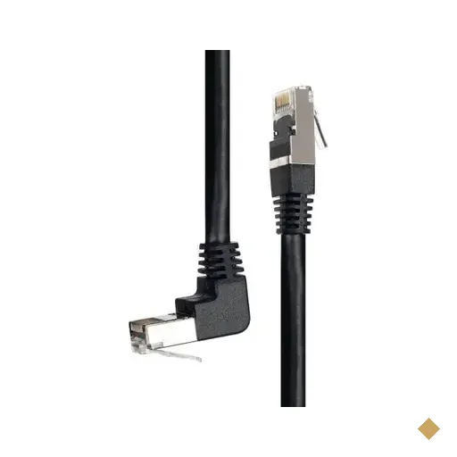 Cabo De Rede Patch Cord Cat7 Plug 90° Graus Para Cima 10 Metros