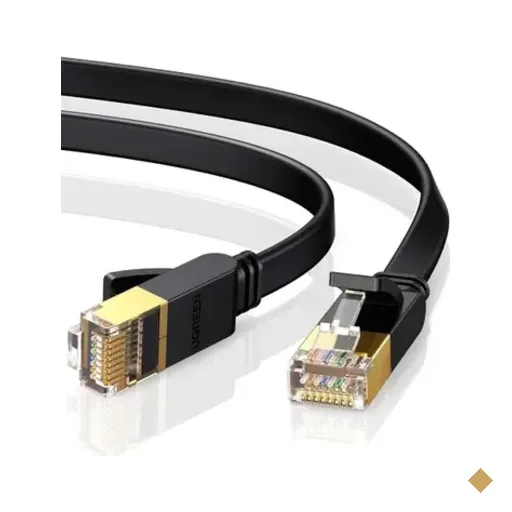 Cabo Ethernet Rj45 Plano Ugreen Cat7 U/ftp De 20metros Preto