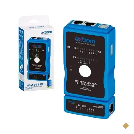Testador De Cabo De Rede Rj45 Rj11 E Cabo De Impressora