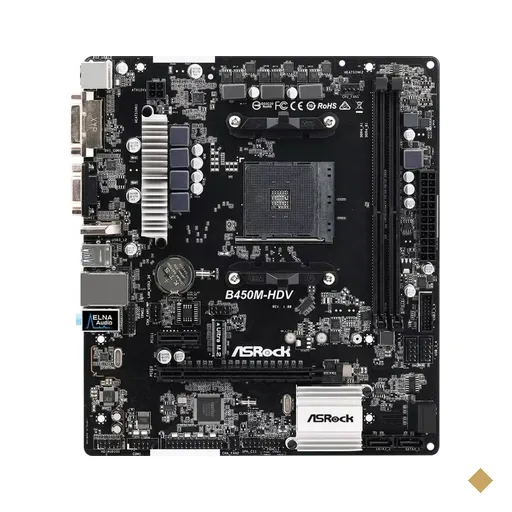 Placa Mãe  ASRock B450M-HDV (Socket AM4) AMD B450 