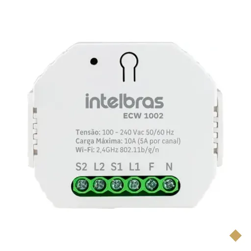 Minicontrolador Inteligente Wi-fi 2 Canais Ecw 1002 Intelbras