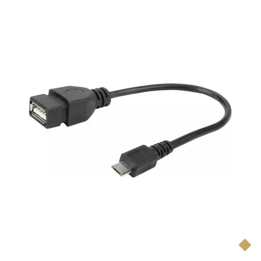 Cabo Conversor Adaptador Micro USB para USB Tipo-A Fêmea 17CM Preto