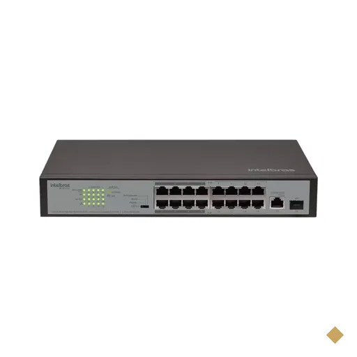 Switch Intelbras 16 portas Fast Poe com 1 porta Gigabit e 1 porta SFP SF 1811…