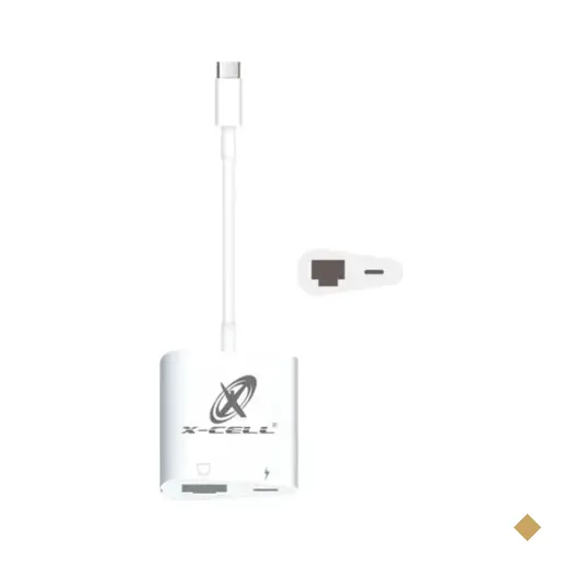 Adaptador Flex, Ethernet x USB-C Rj45, Branco