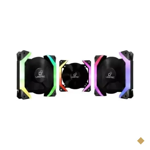 Kit Fan Liketec Fantom RGB Hexagonal com 3 Unidades 120mm
