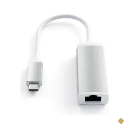 Adaptador Tipo-c Para Ethernet Na Cor Prata