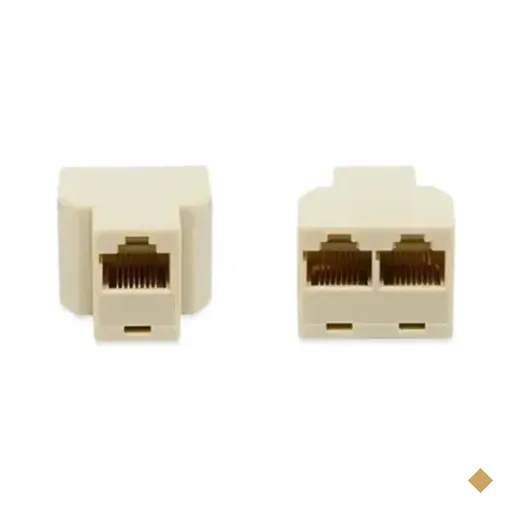 Adaptador Rj45 1x2 Fêmea Rede Internet – Kit 10 Peças