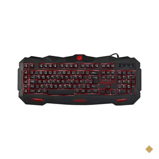 Teclado Gamer Multimídia Spider Venom 2 Fortrek GK-705 USB Preto/Vermelho