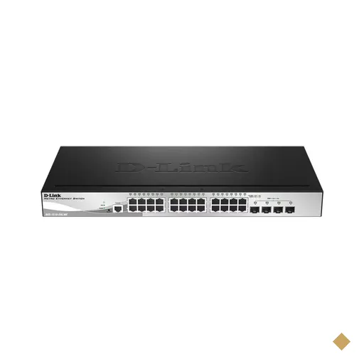 Switch D-Link Gerenciável 24 Portas 10/100/1000Mbps + 4 Slots SFP…