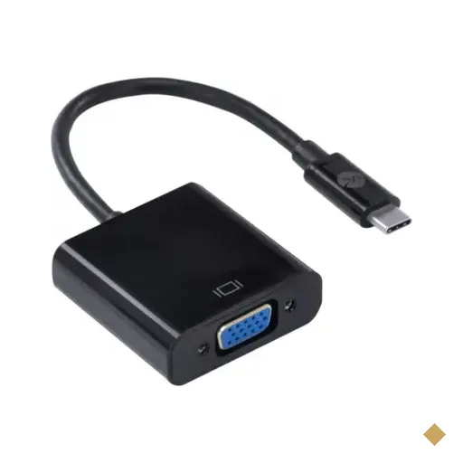 Adaptador Usb Tipo C X Vga Femea Full Hd 1080p 20cm - Achdmi-20