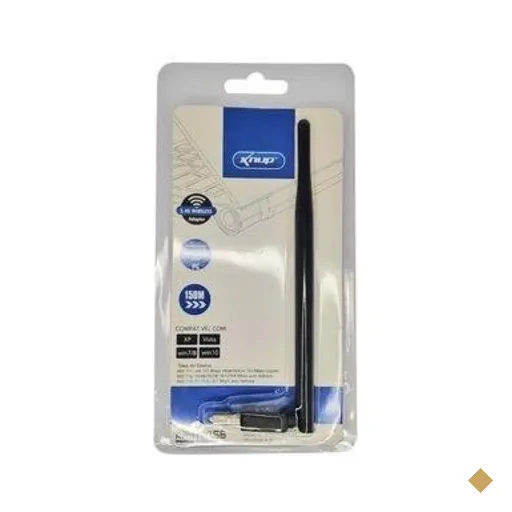 Adaptador USB KNUP Kp-aw156 Wireless 150MB/s, Com Antena Externa Amplificadora…