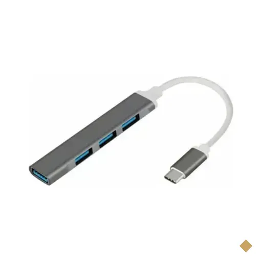 Adaptador Usb-c Para Usb 3.0 - Hub 4 Portas - Gigabit - 5 Gbps - Plug & Play -…