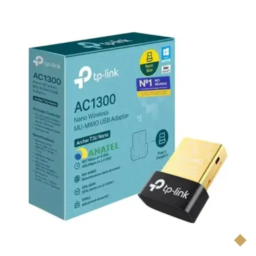 Adaptador Wifi Tp-link T3u Nano Ac1300 2.4/5ghz Dual Band