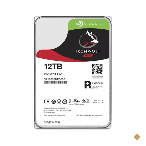 Seagate 12TB IronWolf NAS Pro 7200 RPM 256MB SATA 6.0Gb/s ST12000NE0007