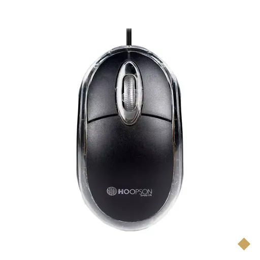 Mouse Óptico Hoopson Office 1000dpi USB Preto