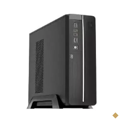 Gabinete Slim Newdrive V2 Black/Silver Mini Case com Fonte 200W