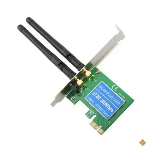 Placa de Rede Wi-Fi N300 Feasso PCI-E 1X Single Slot Com Espelho Low Profile 2…