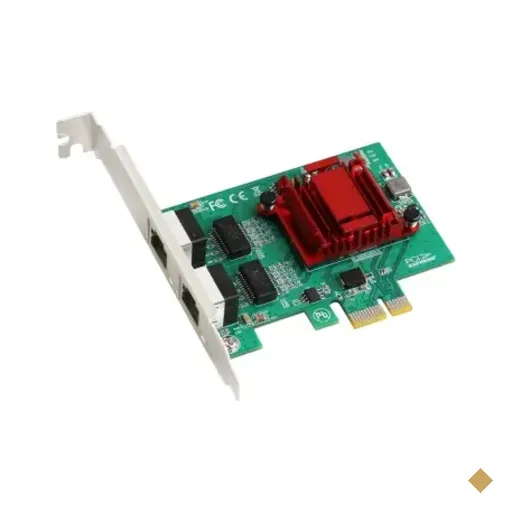 Placa De Rede Vinik, Dual Port 10/100/1000 Pci-e Com Suporte Low Profile