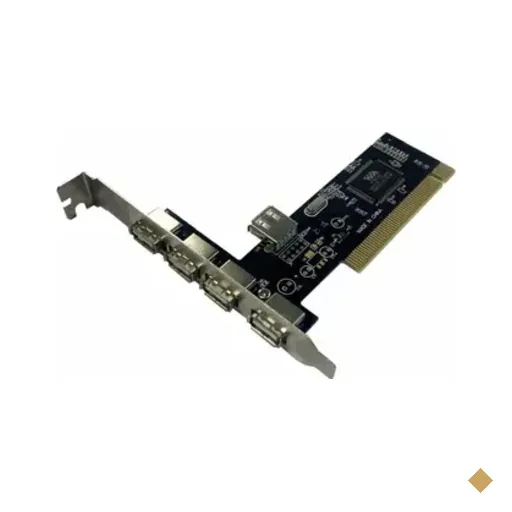 Placa PCi Com 4 Portas Usb 2.0 + 1 Porta Usb 2.0 Interno