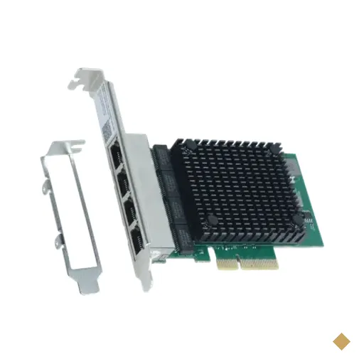 Placa De Rede 2.5g Quad Port Rj45 PCi-e X4 PCyes Lc2500-it4p