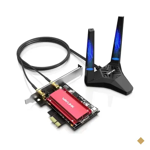 Placa De Rede PCie Wavlink Ax5400m Wifi 6e, Bluetooth 5.3, Mu-mimo, Wpa3…